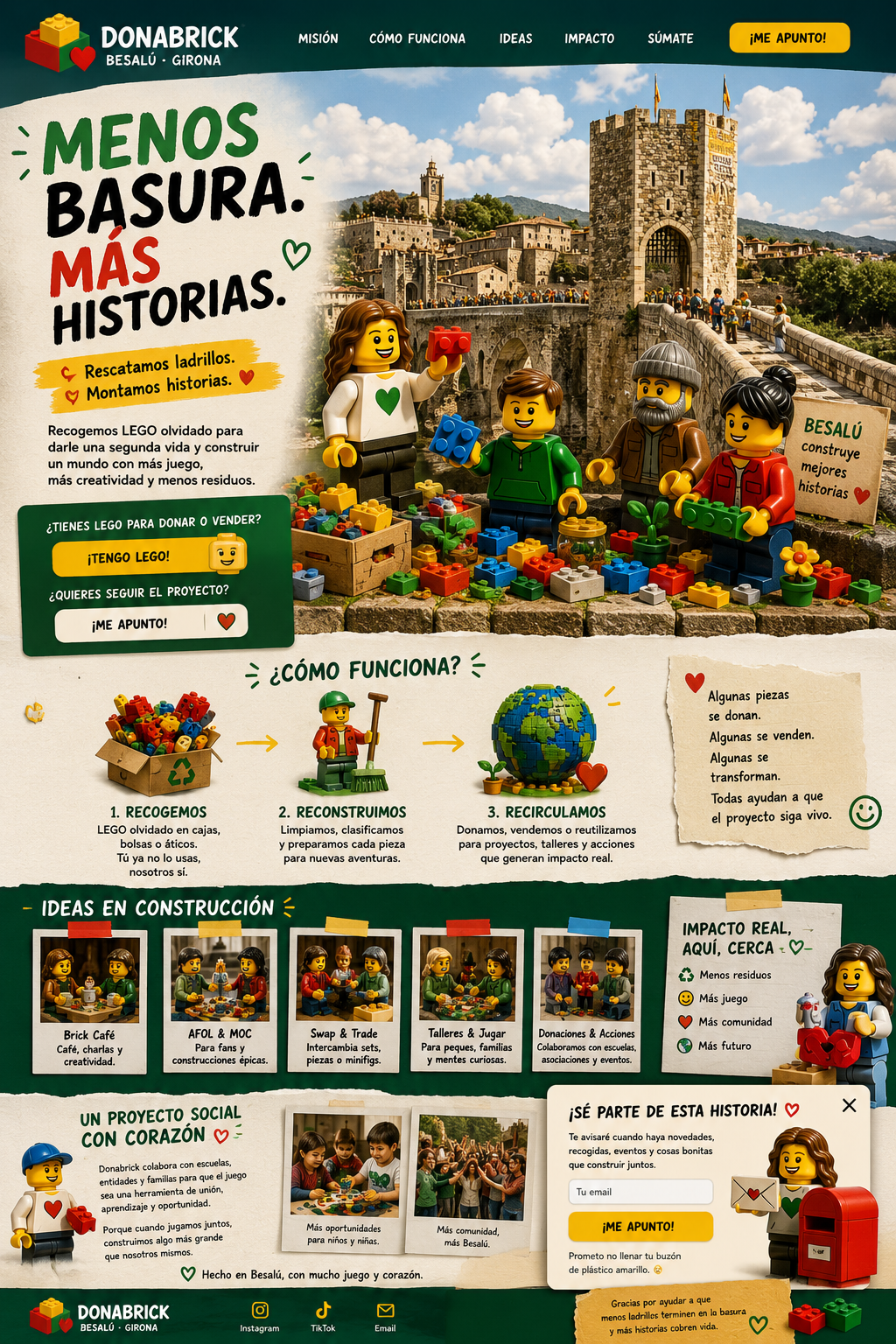 DONABRICK: Menos basura, más historias. Rescatamos ladrillos y montamos historias.